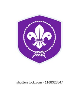 Scout Symbol. Scout Shield Flag. Scout Badge. 