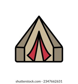 Scout Tent Icon Vector Illustration
