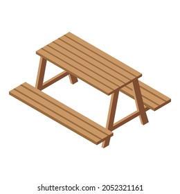 Scouting table icon isometric vector. Adventure travel map. Tourist plan trip