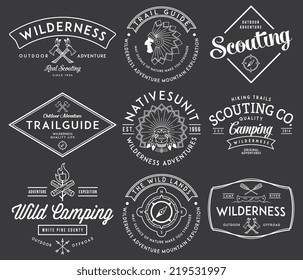 Scouting vector badges and labels for any use