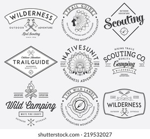 Scouting vector badges and labels for any use