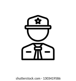 Scoutmaster Icon Vector Illustration in Line Style for Any Purpose