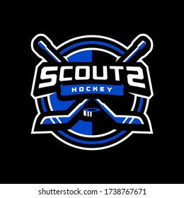 Scouts Hockey Sport Team Logo Design