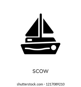 scow icon. scow symbol design from Nautical collection. Simple element vector illustration on white background.