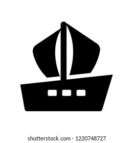 scow icon. Trendy scow logo concept on white background from Nautical collection. Suitable for use on web apps, mobile apps and print media.