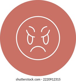 Scowl vector icon. Can be used for printing, mobile and web applications.