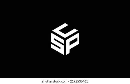  SCP, CSP Letter Initial Logo Design Template Vector Illustration 
