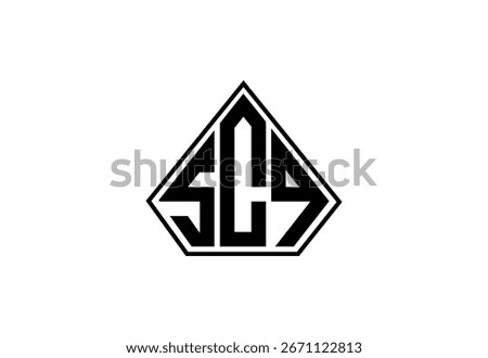 SCQ Custom Monogram Logo Design.