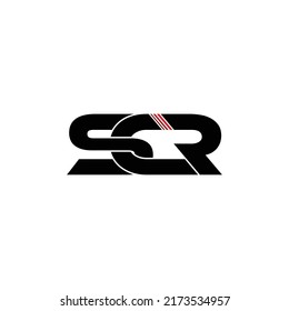 SCR letter monogram logo design vector