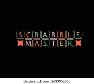 Diseño de camiseta Scrabble Master Best