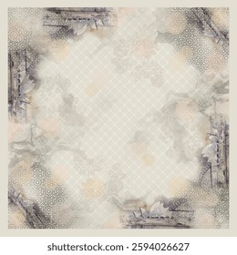scraf abstract vintage for textile