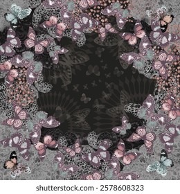 scraf butterfly for textile fabric