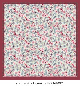 scraf flower all over for textile fabric