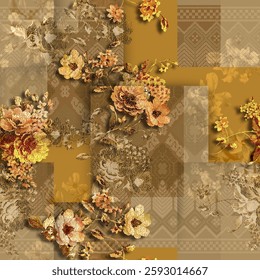 scraf flower background for textile