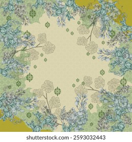 scraf flower background for textile