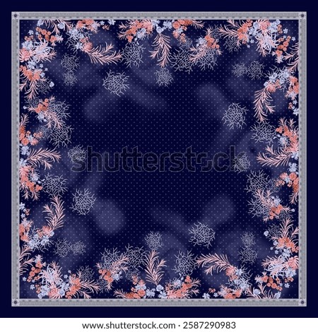 scraf  flower orcid for textile fabric