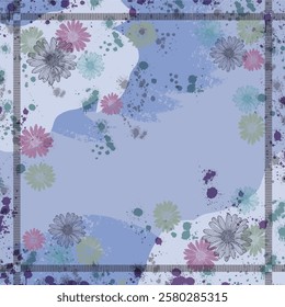scraf flower for textile fabric
