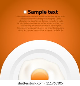 Scrambled egg in a bowl vector background