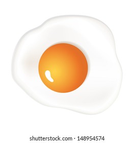 Scrambled egg isolated on white