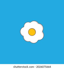 Scrambled egg logo design template