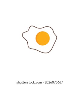 Scrambled egg logo design template