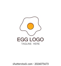 Scrambled egg logo design template