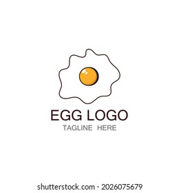 Scrambled egg logo design template