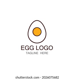 Scrambled egg logo design template