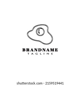 scrambled egg logo design template icon modern vector illustration