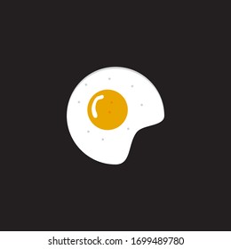 Scrambled egg logo design vector template