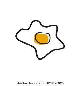 Scrambled egg logo design vector template