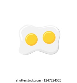 Scrambled egg. Vector illustration. Omelette isolated on background. Cooked eggs. Breakfast eggs. 