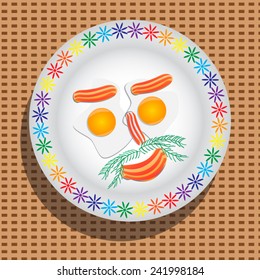 scrambled eggs with bacon