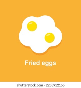 Scrambled eggs. Breakfast. Vector graphics in cartoon style