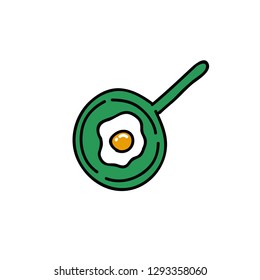 icono del doodle de huevos revueltos