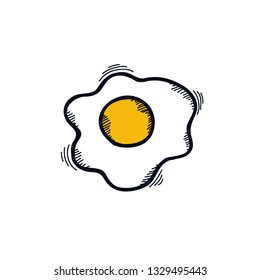 scrambled eggs doodle icon