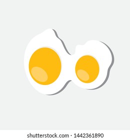 scrambled eggs eps vector illustration