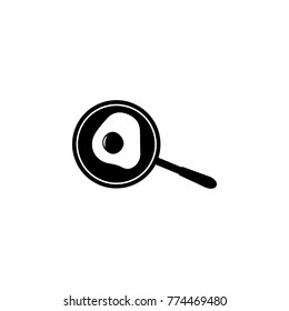 Scrambled eggs in frying pan icon. Breakfast Icon. Premium quality graphic design. Signs, symbols collection, simple icon for websites, web design, mobile app on white background