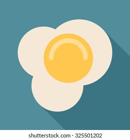 scrambled eggs icon with shadow