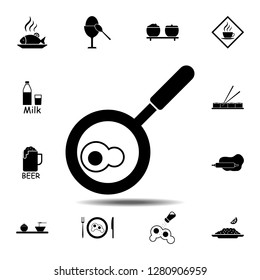 Scrambled eggs icon. Simple glyph vector element of Food icons set for UI and UX, website or mobile application