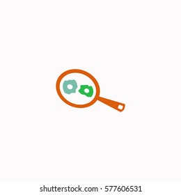 Scrambled eggs  icon Vector design. Colored illustration.