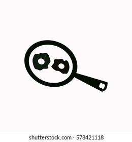 Scrambled eggs  icon. Vector design.