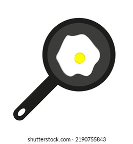 Scrambled eggs icon. Vector illustration. Stock image.