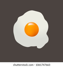 Scrambled eggs isolated on a dark background
