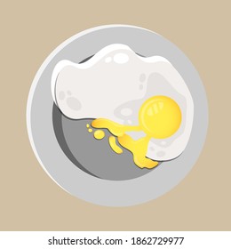 scrambled eggs on a plate and the yellow yolk spreads