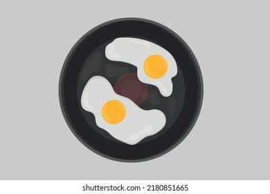 huevos revueltos en un desayuno de carne salteada