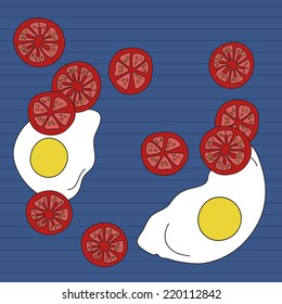 Scrambled eggs with tomatoes