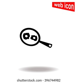Scrambled eggs vector icon.