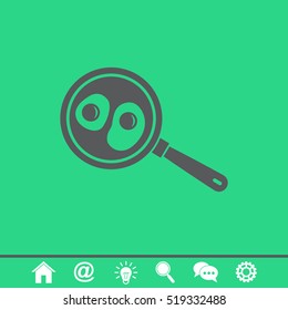 Scrambled eggs vector icon.