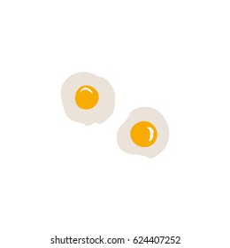 Scrambled eggs. Vector illustration.